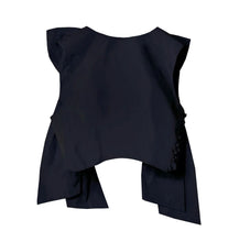 画像をギャラリービューアに読み込む, KANAKO TAMURA Back Ribbon Taffeta Blouse(Navy)