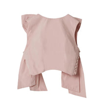 画像をギャラリービューアに読み込む, KANAKO TAMURA Back Ribbon Taffeta Blouse(Navy)