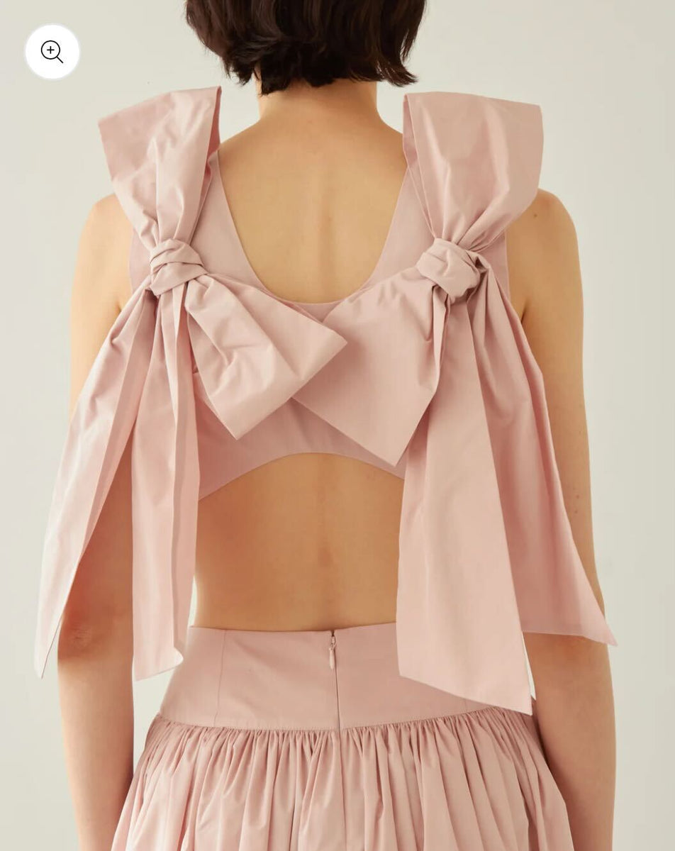 KANAKO TAMURA Back Ribbon Taffeta Blouse(Navy) – GINGERALE TOKYO