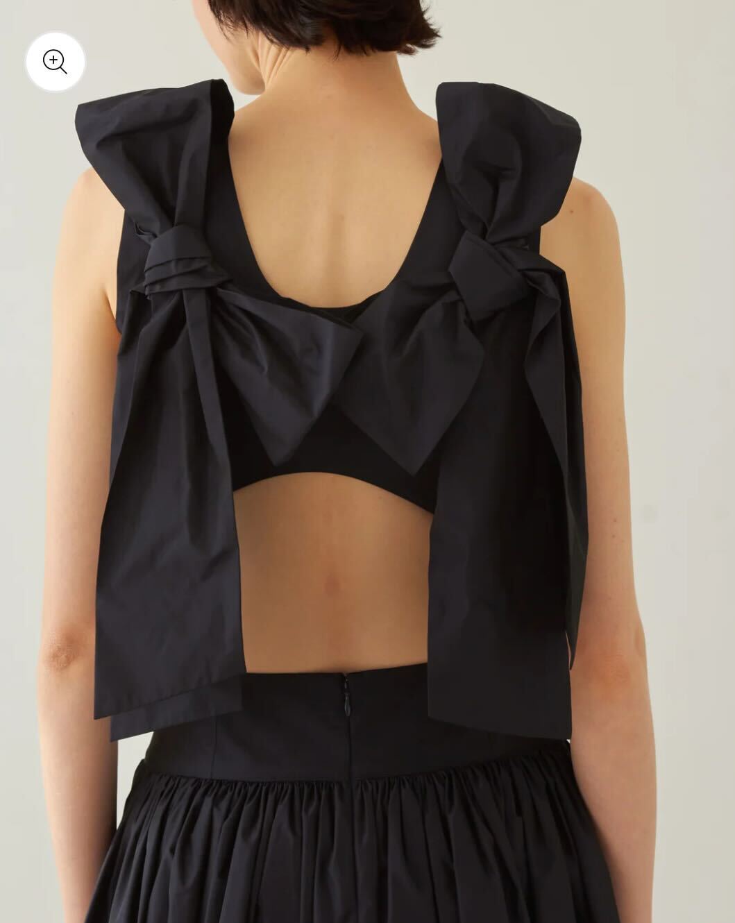 KANAKO TAMURA Back Ribbon Taffeta Blouse(Navy) – GINGERALE TOKYO